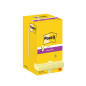 Post-It Super Sticky Pack de 12 blocs de 90 notes autocollantes repositionnables - Forme carrée - 76 x 76 mm - Zig-Zag - Jaune c