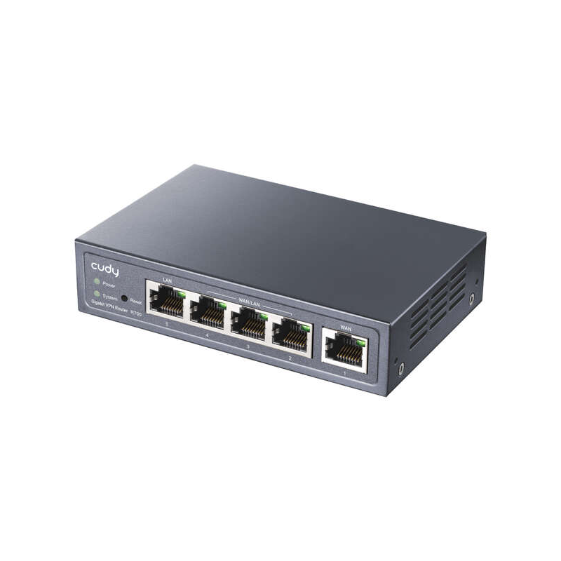 Routeur VPN WiFi Cudy R700 AC1200 - 1 port WAN Gigabit - 3 ports WAN/LAN Gigabit - 1 port LAN Gigabit