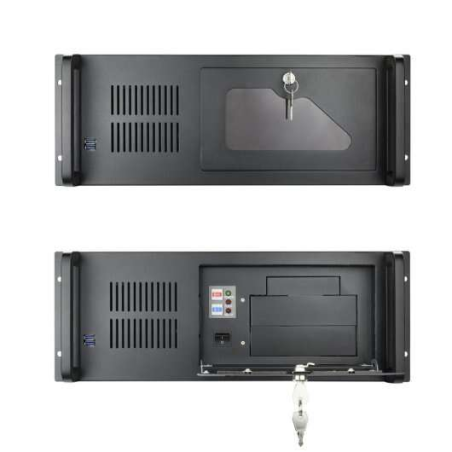 Boitier Tooq 4U ATX pour Montage Rack 19" - 9x HDD3.5 + 2x HDD5.25 - Ventilateur 120mm + 2x Ventilateurs 80mm - 2x USB 3.0 - Cou