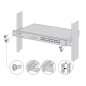 TP-Link Omada RackMount Kit-13 Set para Montaje en Rack - Compatible con Switchs de 13" - Aleacion Metalica - Color Negro
