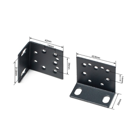 TP-Link Omada RackMount Kit-19 Set para Montaje en Rack - Compatible con Switchs de 19" - Aleacion Metalica - Color Negro