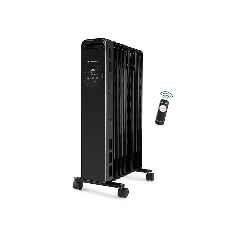 Radiateur à huile numérique Orbegozo RAD 2010 - Puissant et efficace - Écran tactile LED - Télécommande - Protection anti-bascul
