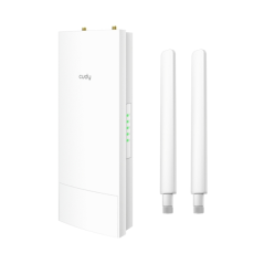 Répéteur Wi-Fi extérieur Cudy AC1200 - 1 port - Débit jusqu'à 100 Mbit/s - 2 antennes amovibles - Étanchéité IP65 - Adaptateur P