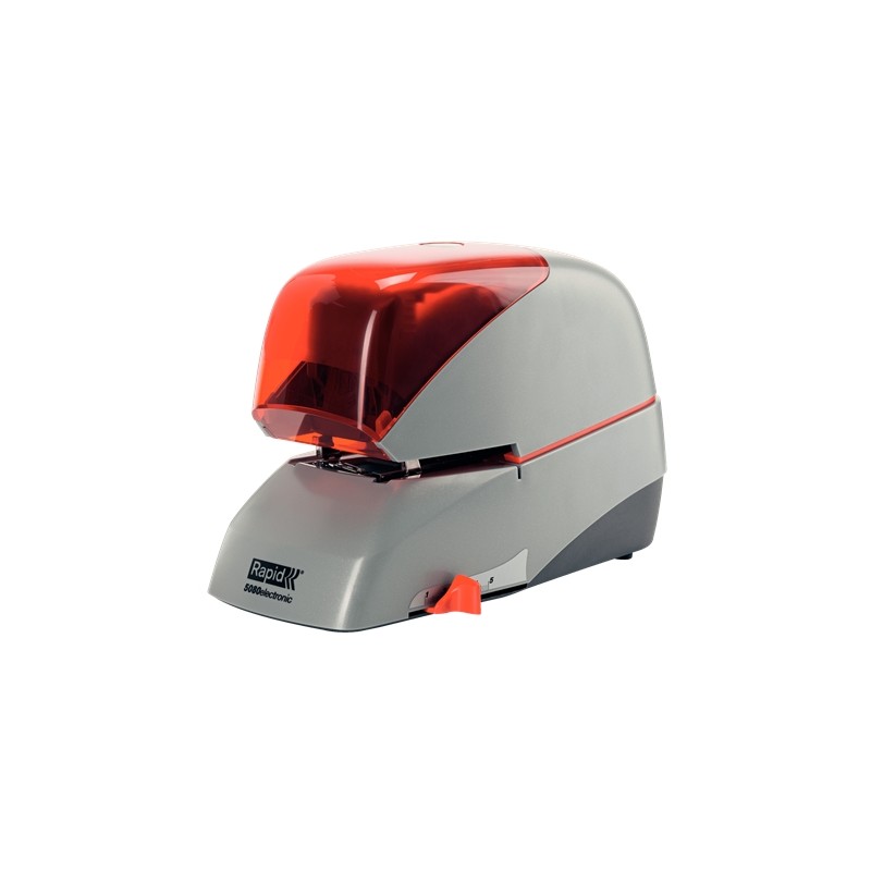 Agrafeuse électrique de bureau Rapid Supreme 5080e + cartouche 5000 agrafes - Jusqu'à 80 feuilles - Profondeur d'agrafage