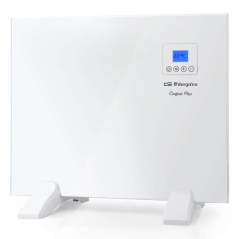 Orbegozo REH 500 avec panneau radiant - Design fin en blanc - Télécommande - Programmation quotidienne et hebdomadaire - Protect
