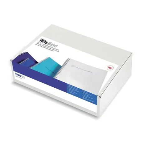 Lot de 100 anneaux de reliure spirale GBC Wirebind pour reliure spirale A4 11 mm - 34 trous - Jusqu'à 100 feuilles - Reliure pro