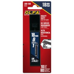✅ Olfa Pack de 10 Lames Noires pour Cutters 18mm - Acier au Carbone - 25% Plus Aiguisées - 8 Segments couleur N en stock