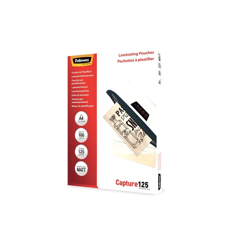 Lot de 100 Fellowes - Pochettes Plastification A4