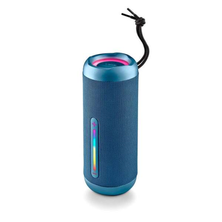 Enceinte Bluetooth NGS Roller Fury 2 30W TWS - Éclairage LED - Autonomie jusqu'à 9h - Résistance à l'eau IPX7 - Couleur Bleu