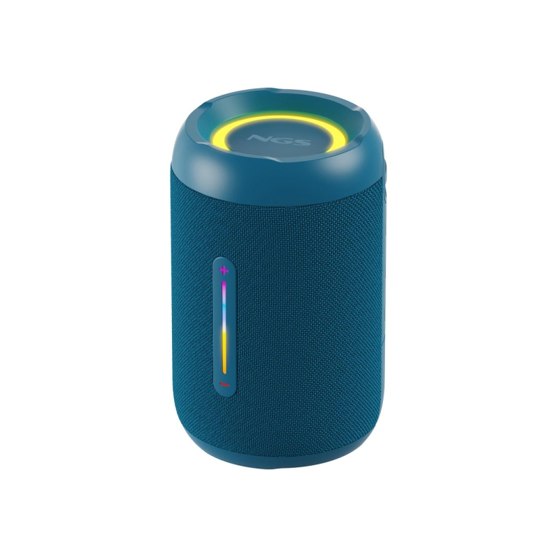 Enceinte Bluetooth NGS Roller Furia 2 Tiny 20W TWS - Eclairage LED - Autonomie jusqu'à 7h - Résistance à l'eau IPX7 - Couleur Bl