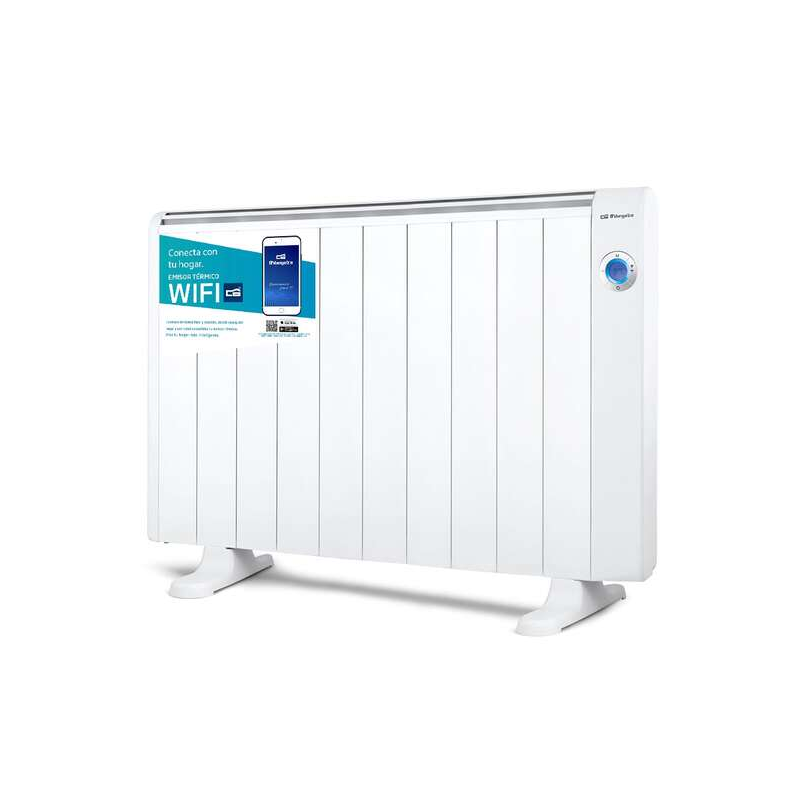 Orbegozo RRW-1800 Émetteur thermique Wifi RealWarm Elements - Commande vocale avec Google Assistant et Alexa - Programmation quo