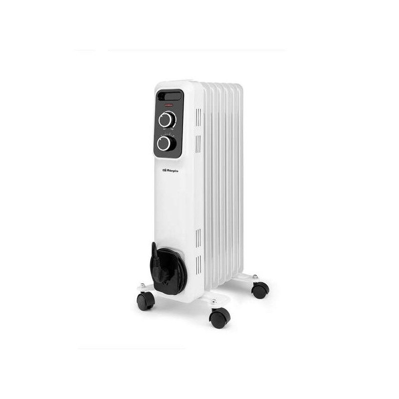 Orbegozo RS 1500 Radiateur à huile élégant et puissant - Puissance maximale 1500W - 7 éléments chauffants - Protection contre la