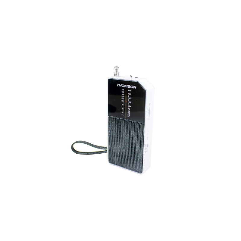 Thomson RT205 Radio FM/AM Portatil Analogica - Antena Telecopica - Color Blanco/Negro