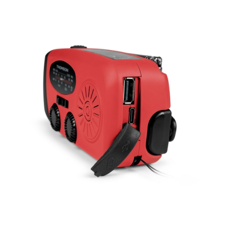 Radio Thomson RT260 - Lampe torche d'urgence - Fonction batterie externe - Rouge