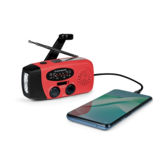 Radio Thomson RT260 - Lampe torche d'urgence - Fonction batterie externe - Rouge