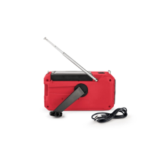 Radio solaire portable Thomson SOS - AM/FM - Batterie 8000 mAh - Lampe torche d'urgence - 3 modes de charge - Fonction Powerbank