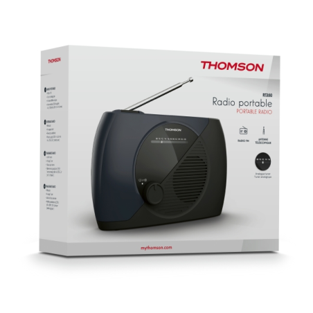 Radio FM analogique portable Thomson RT350 - Noir