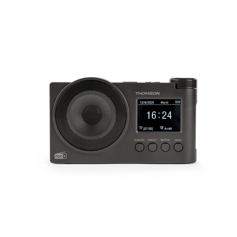 Radio FM Thomson DAB+ avec haut-parleur Bluetooth - 30 préréglages DAB+ et 30 préréglages FM - Mise à jour automatique des stati