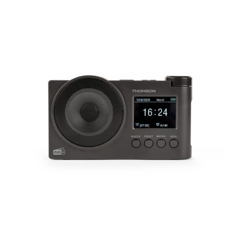Radio FM Thomson DAB+ avec haut-parleur Bluetooth - 30 préréglages DAB+ et 30 préréglages FM - Mise à jour automatique des stati