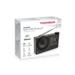 Radio FM Thomson DAB+ avec haut-parleur Bluetooth - 30 préréglages DAB+ et 30 préréglages FM - Mise à jour automatique des stati
