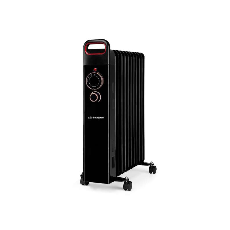 Radiateur à huile efficace Orbegozo RUN 2500 - Puissant et sûr - Inertie thermique - Protection anti-basculement et surchauffe -
