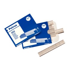 ✅ Petrus Boite de 1000 Agrafes 202 Galvanisées - Jusqu'à 10 Feuilles - Pin 4mm couleur Acero en stock