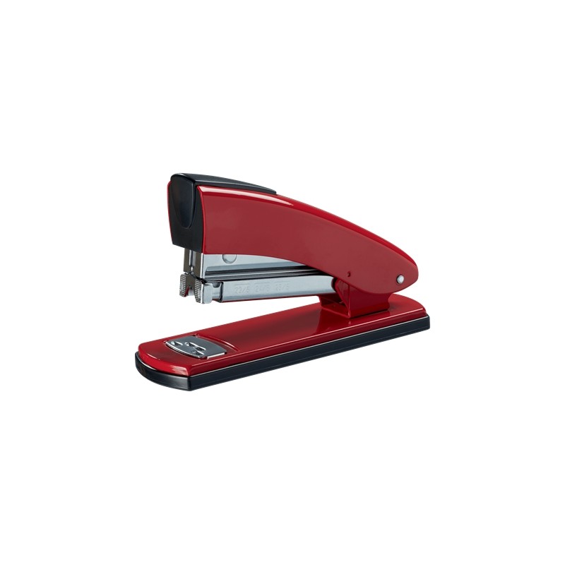 Petrus 2001 Retro Metal Agrafeuse - Jusqu'à 30 Feuilles - Agrafage Fermé, Ouvert et Cloué - Couleur Rouge