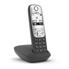 Téléphone sans fil Gigaset A690 - Identification de l'appelant - Mains libres - Contrôle du volume - Noir