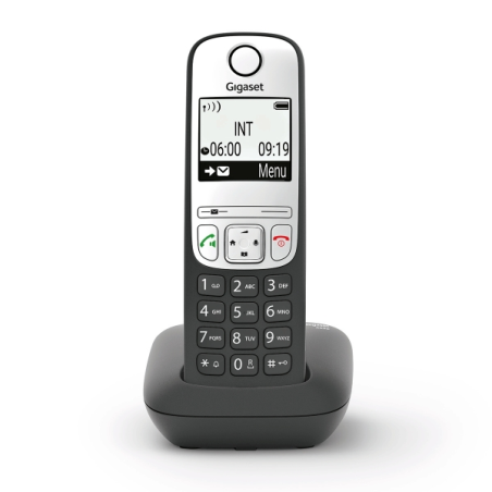 Téléphone sans fil Gigaset A690 - Identification de l'appelant - Mains libres - Contrôle du volume - Noir