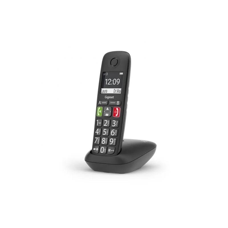 Téléphone sans fil Gigaset E290 Dect - Grand écran N/B - Touches avec gros chiffres - Volume avec fonction amplificateur - Grand