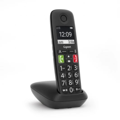 Téléphone sans fil Gigaset E290 Dect - Grand écran N/B - Touches avec gros chiffres - Volume avec fonction amplificateur - Grand