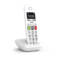 Téléphone sans fil DECT Gigaset E290 - Grand écran noir et blanc - Grandes touches numériques - Fonction booster de volume - Bla