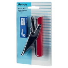 Petrus 205 Mini Pince Majorette Agrafeuse + 1 Boîte 600 Agrafes - Jusq
