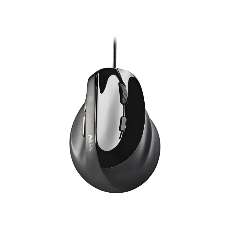 Souris laser verticale ergonomique NGS Samsara 3200 dpi - 5 boutons - Silencieuse - Noire
