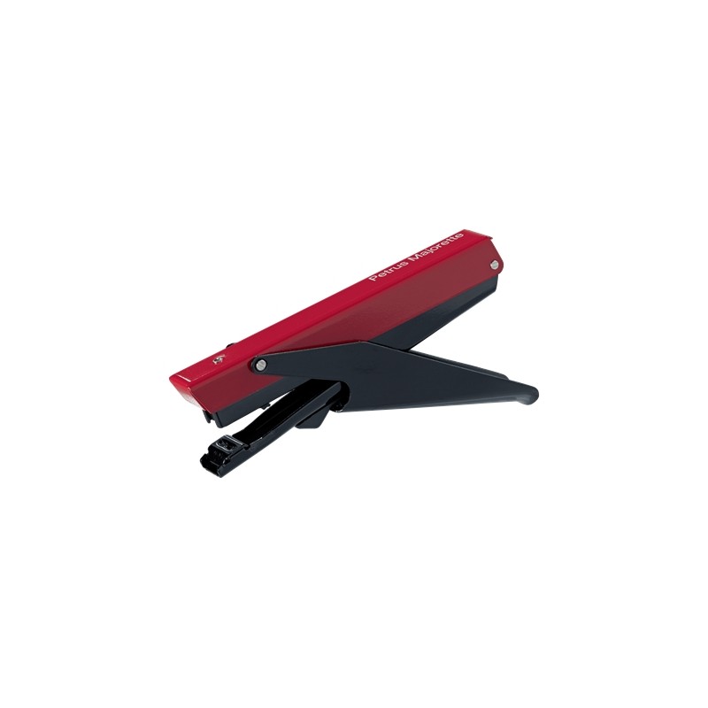 Petrus 205 Mini Pince Majorette Agrafeuse + 1 Boîte 600 Agrafes - Jusqu'à 10 Feuilles - Agrafage Fermé - Couleurs Assorties