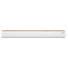 Barre de Son Thomson SB401BT 200W - Bluetooth 5.0 - Entrée Audio TV, Optique, AUX-IN 3,5 mm et Lecteur USB - Couleur Bois/Blanc