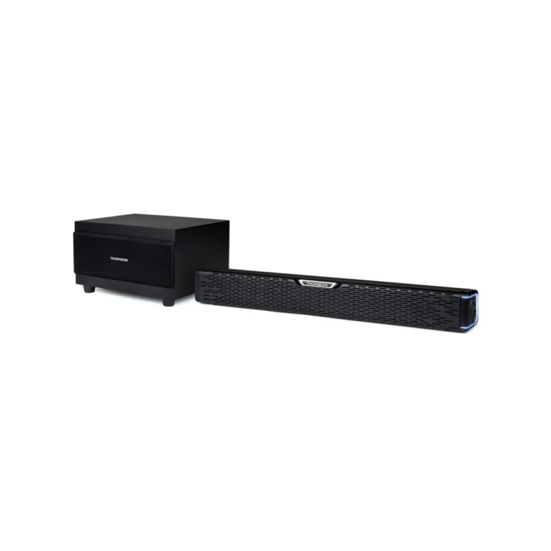 Barre de Son Thomson SB60BTS 60W avec Caisson de Basse Bluetooth 5.0 - Télécommande - Design Compact - Couleur Noir