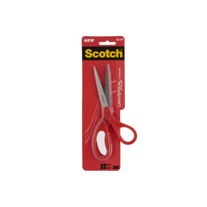 Ciseaux universels Scotch - 18 cm - Rouge