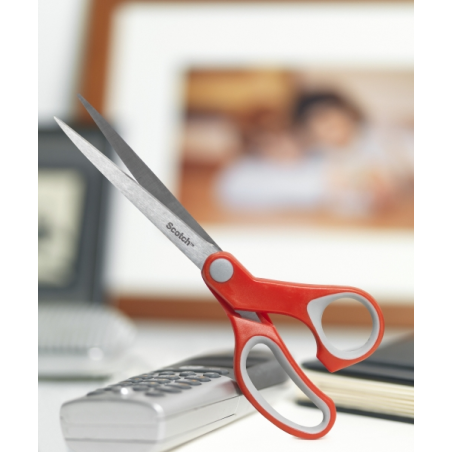 Ciseaux ergonomiques Scotch Comfort - 18 cm - Rouge