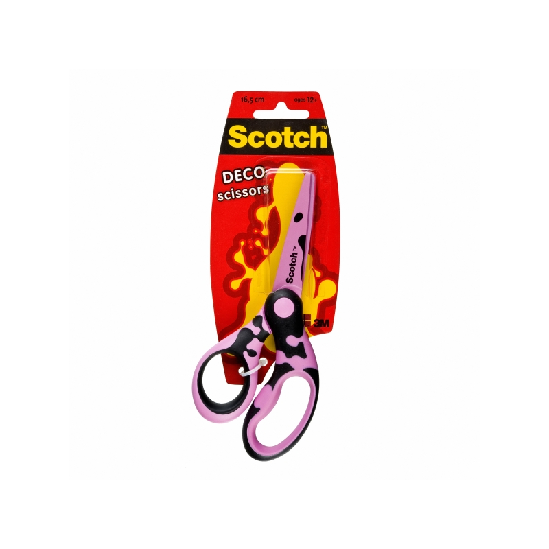 Ciseaux Scotch Deco pour enfants - Couleurs aléatoires - 16,5 cm - Couleurs aléatoires