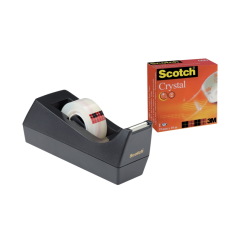 Ruban adhésif Scotch Crystal - 19 mm x 10 m - Noir