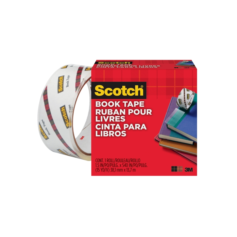 Ruban de réparation Scotch Book - 38,1 mm x 13,7 m - Transparent