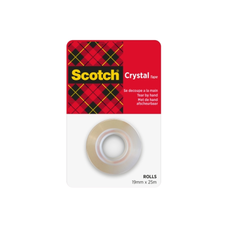 Ruban adhésif Scotch - Facile à découper - 19 mm x 25 m - Transparent