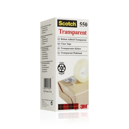Lot de 8 rubans adhésifs Scotch - 19 mm x 33 m - Couleur transparente
