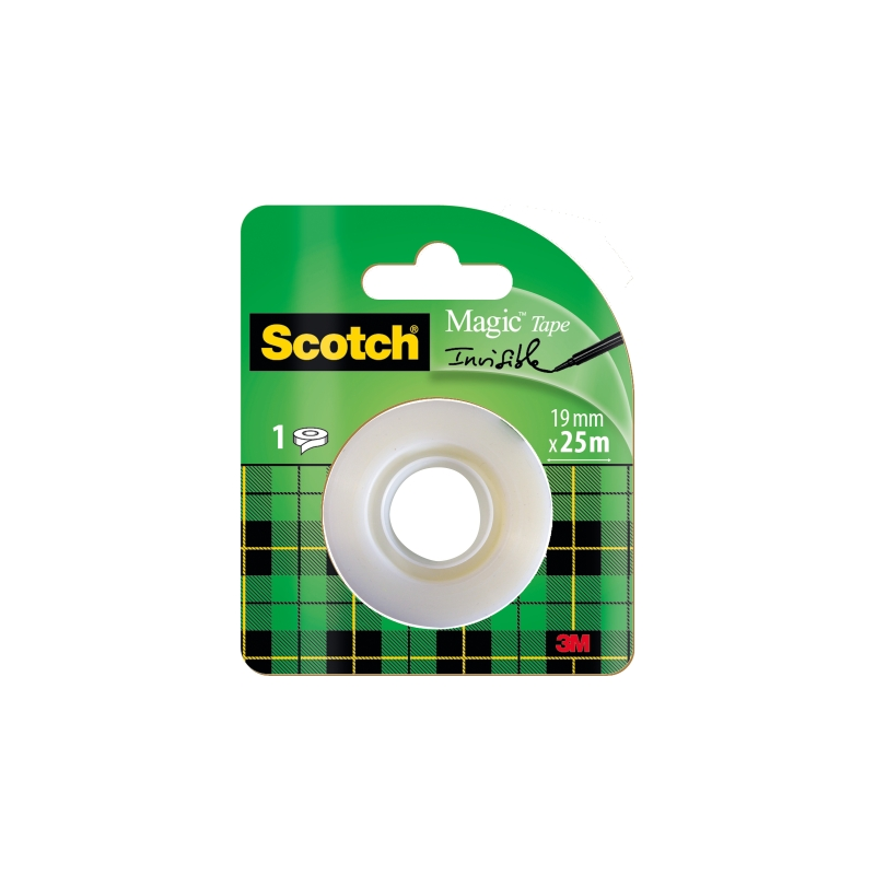 Ruban adhésif invisible Scotch Magic - Recharge - 19 mm x 25 m - Transparent