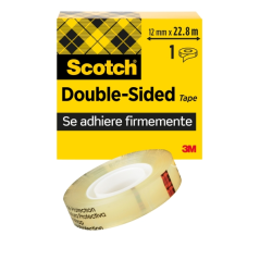 Ruban adhésif double face Scotch - 12 mm x 22,8 m - Transparent
