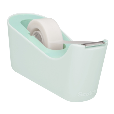 Dévidoir de ruban adhésif Scotch - Pour rubans jusqu'à 19 mm x 33 m - Ruban inclus - Menthe