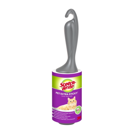 Rouleau anti-peluches extra collant Scotch-Brite Pet - 48 feuilles - Noir