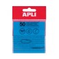 Apli Bloc Notes Adhésif Transparent 50 Feuilles 75x75mm - Pour Ecrire Sans Perdre la Visibilité du Texte ou de l'Image