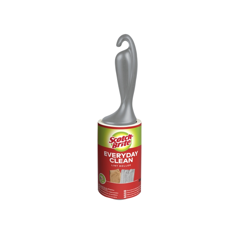 Rouleau anti-peluches adhésif Scotch-Brite Everyday Clean - 56 feuilles - Noir